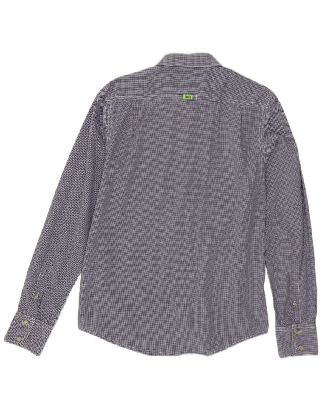 Cămașă pentru bărbați SUPERDRY, bumbac vichy, albastru bleumarin mediu