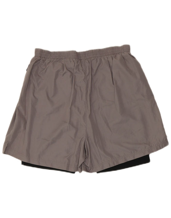 Pantaloni scurți sport Reebok pentru bărbați, poliester, gri mediu