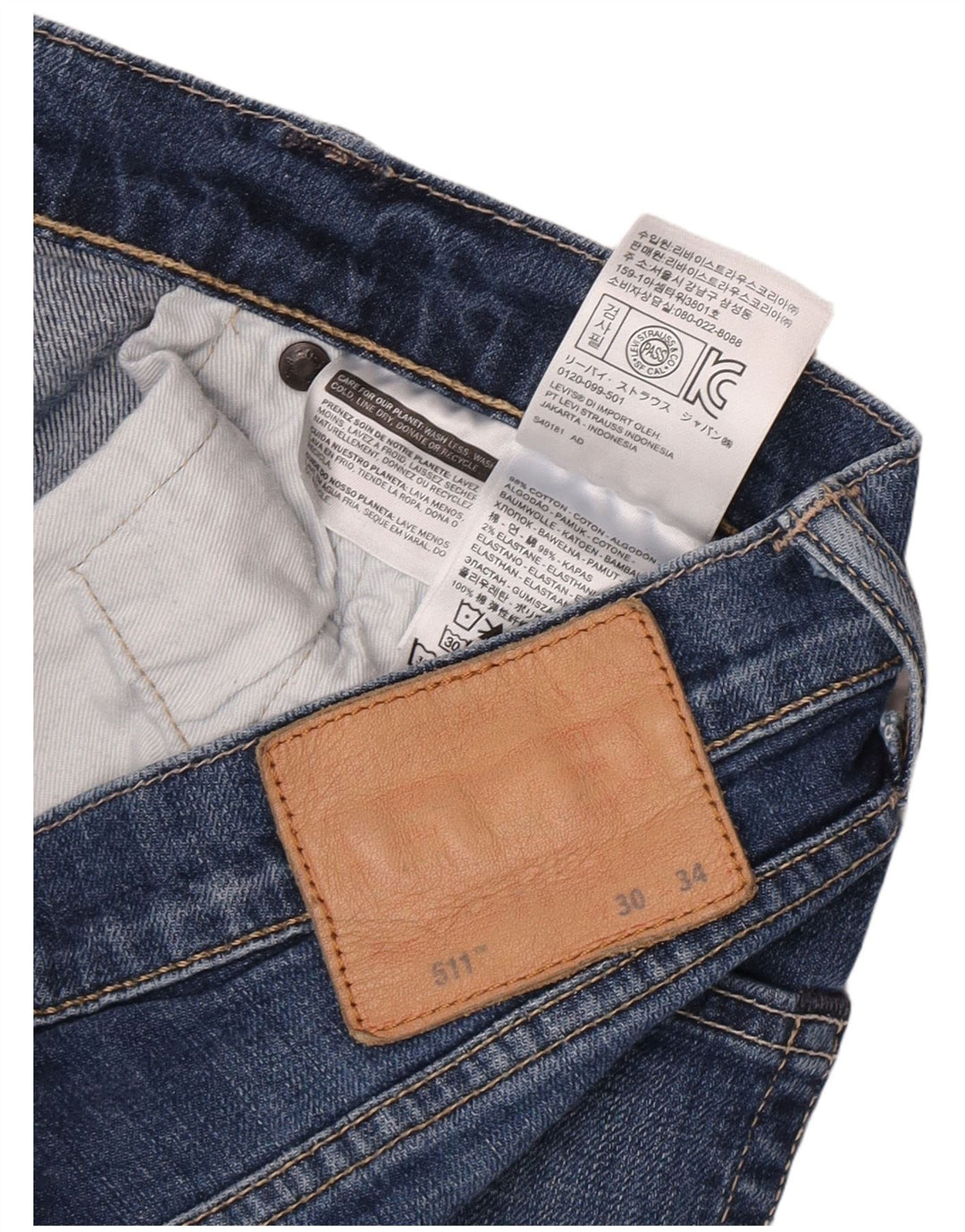 Blugi Levi's 511 Slim pentru femei W30 L32 Bumbac albastru