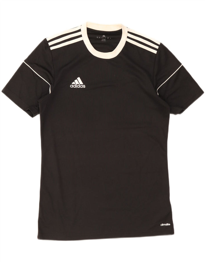 Tricou Adidas Climalite pentru bărbați Top mic, negru, poliester color bloc