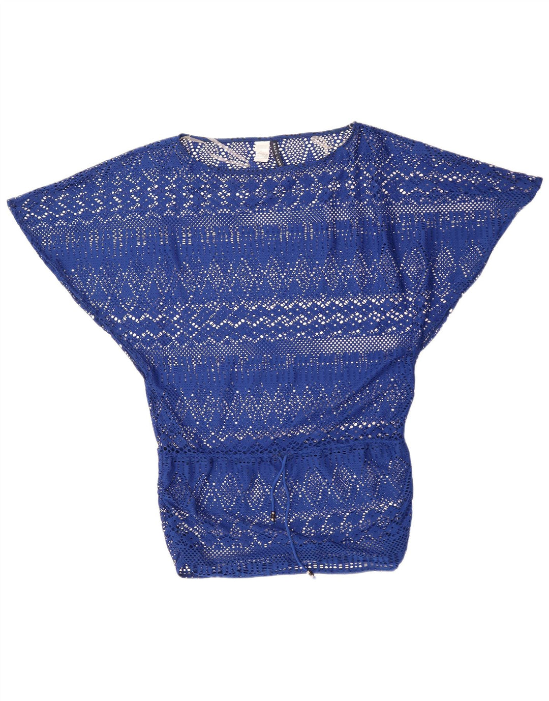 Bluză din croșetat cu liliac RALPH LAUREN pentru femei UK 14 Poliester albastru mediu
