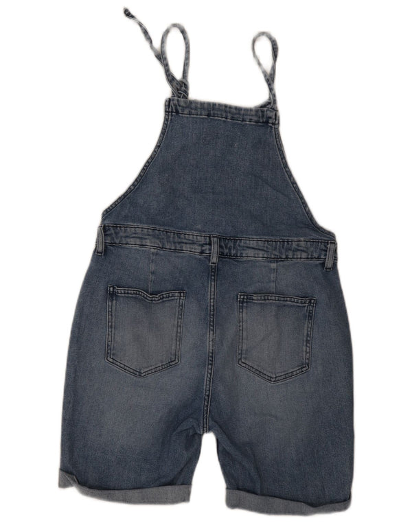 Salopete pentru femei Fat Face Pantaloni scurți din denim UK 12 Medium W30 Bumbac albastru