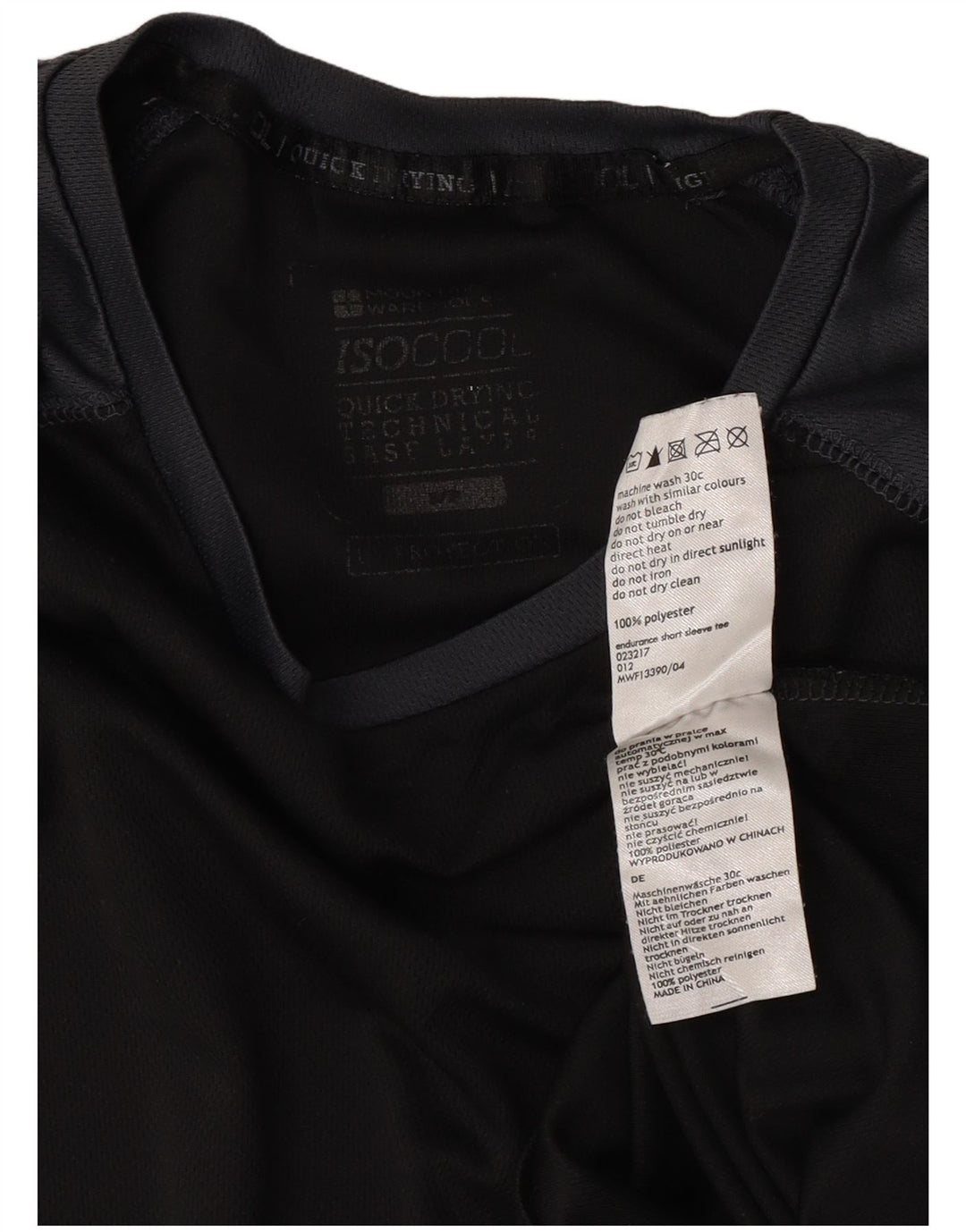 Tricou IsoCool pentru bărbați Mountain Warehouse Top mic negru Colorblock