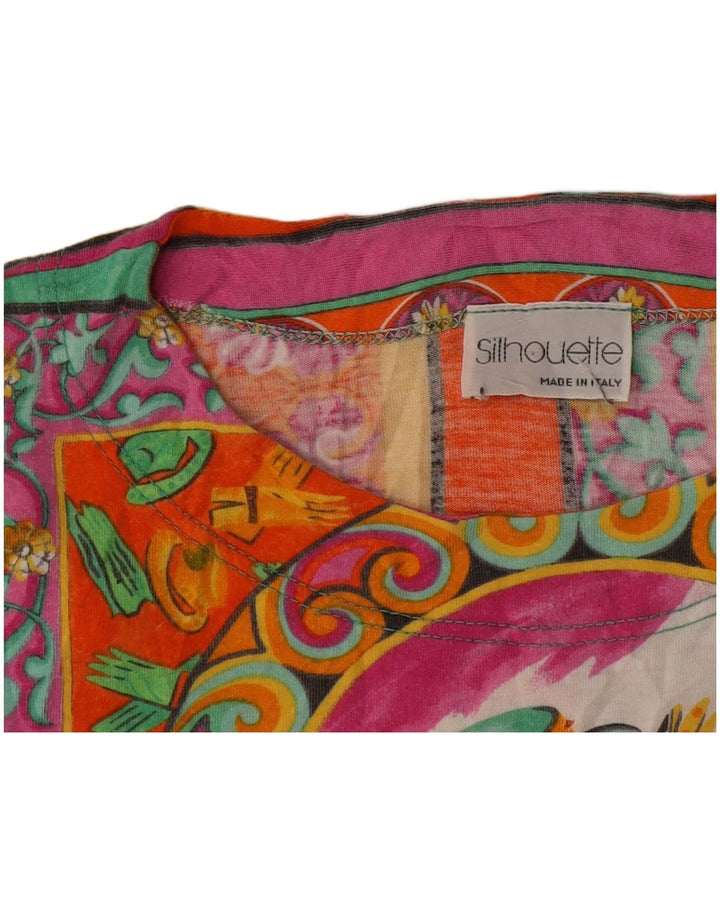 Tricou cu grafic pentru femei Silhouette Top UK 16 mare, multicolor, patchwork