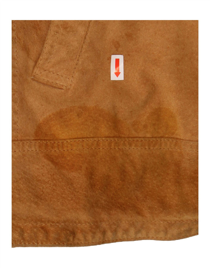 JCC Mens Suede Bomber Jacket UK 40 Large Brown Polyester Vintage JCC and Second-Hand JCC from Messina Hembry 