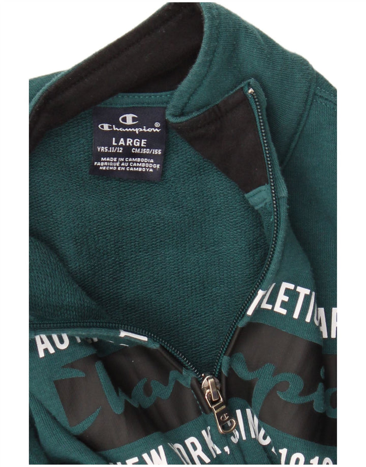 Jachetă de top pentru trening cu grafică Champion Boys 11-12 ani mare verde