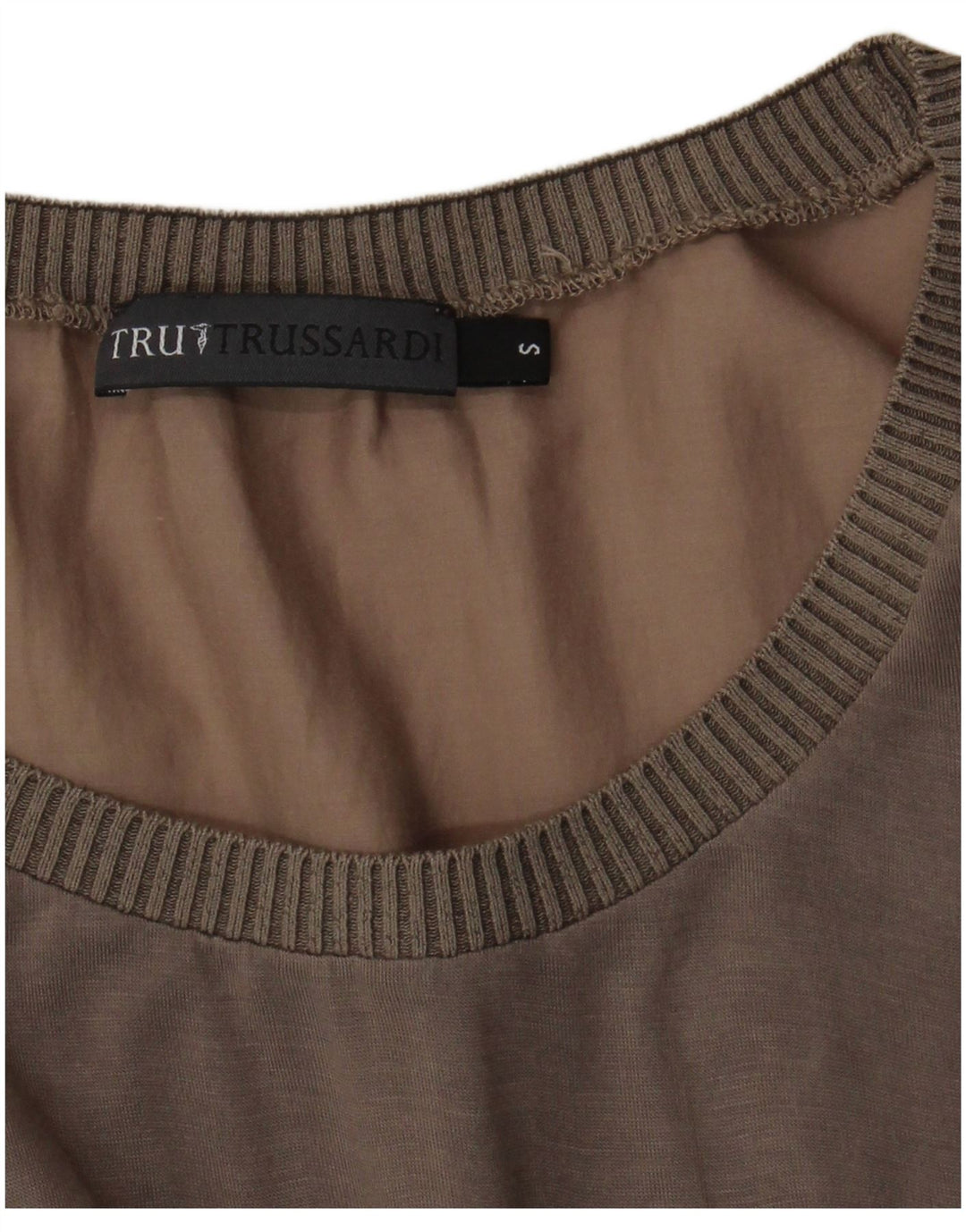 Trussardi Jeans Tricou pentru femei Top UK 10 Small Gri Colorblock