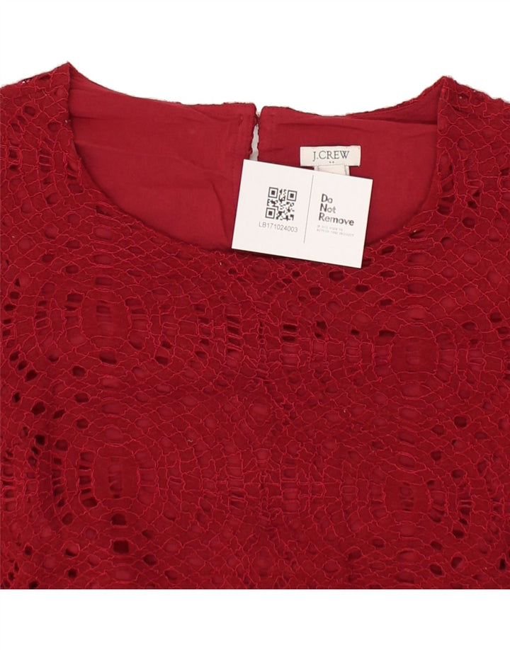 J. CREW Womens 3/4 Sleeve Basic Dress US 4 Small Burgundy Nylon Vintage J. Crew and Second-Hand J. Crew from Messina Hembry 