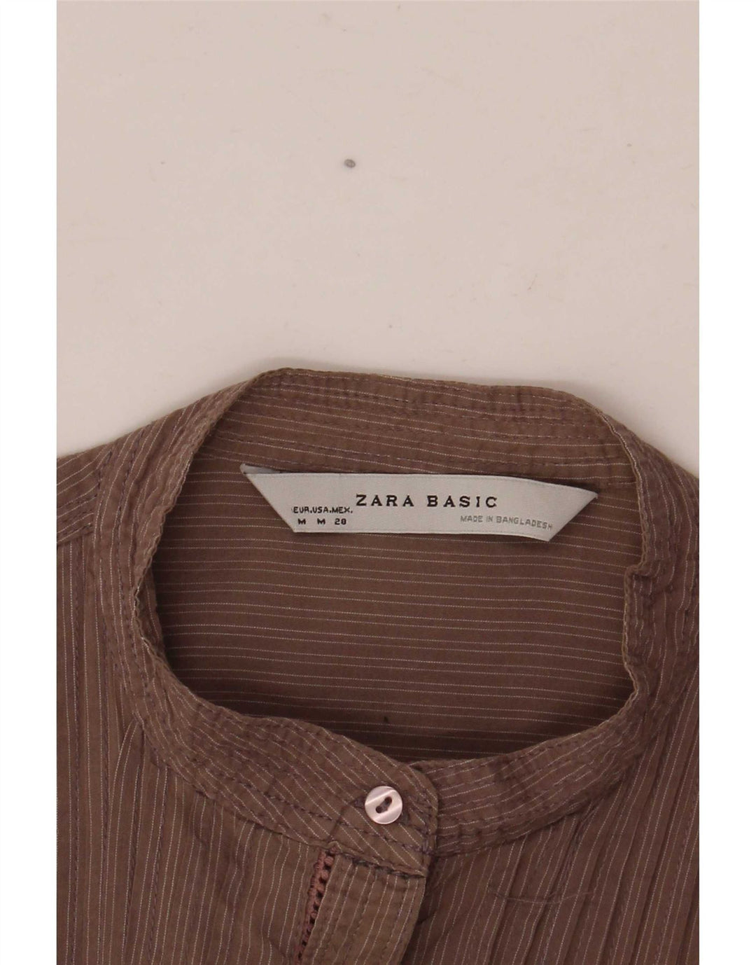 Cămașă Tuxedo pentru damă Zara UK 12 Maro Mediu cu dungi