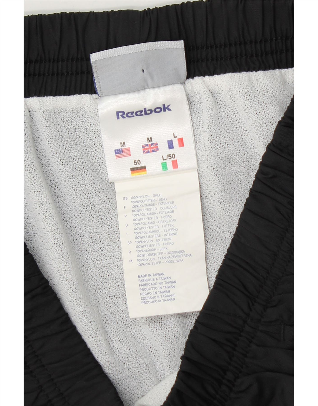 Pantaloni scurți sport Reebok pentru bărbați, nailon mediu negru
