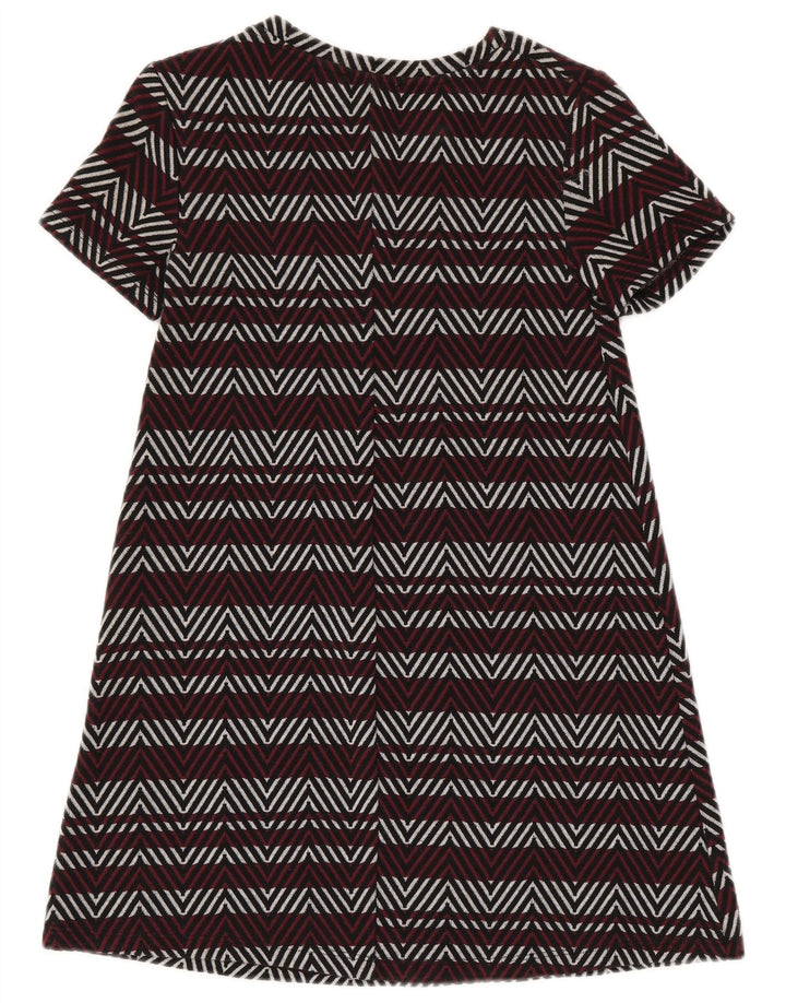 Rochie de bază Trafaluc pentru femei Zara UK 8 Small Burgundy Chevron Poliester