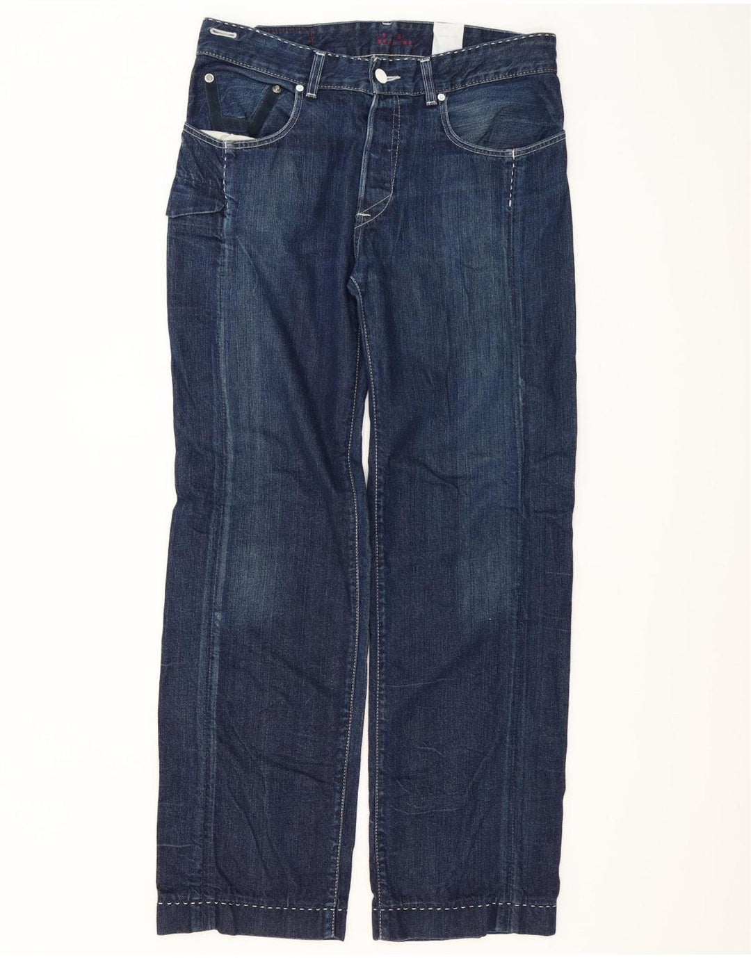 Blugi drepti pentru bărbați Levi's L34 L34 Bumbac bleumarin