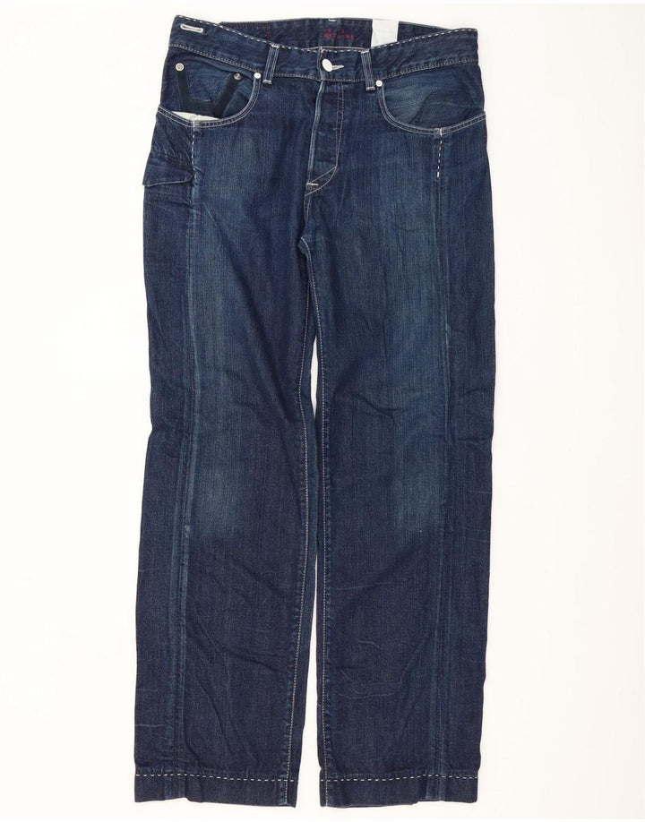 Blugi drepti pentru bărbați Levi's L34 L34 Bumbac bleumarin
