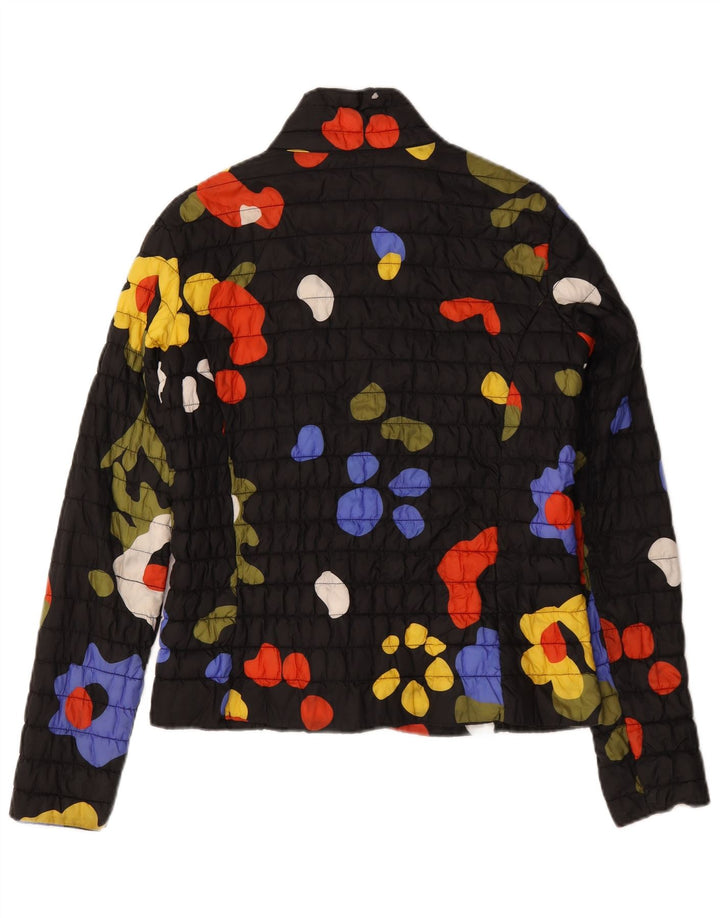 Jachetă matlasată K-Way pentru femei UK 14 Large Black Floral