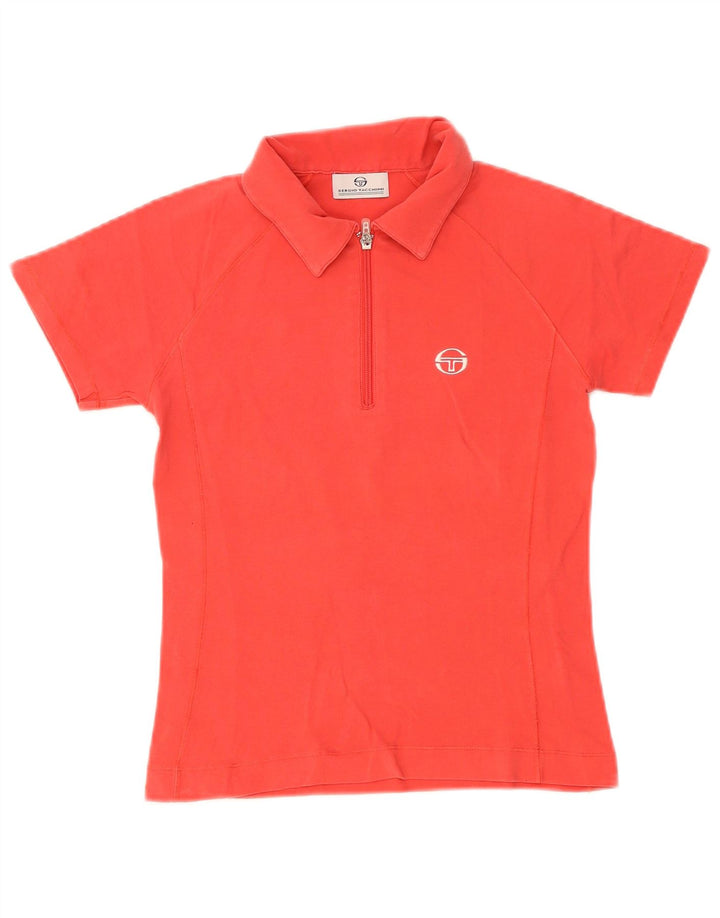 Tricou polo Sergio Tacchini pentru femei UK 12, bumbac roșu mediu