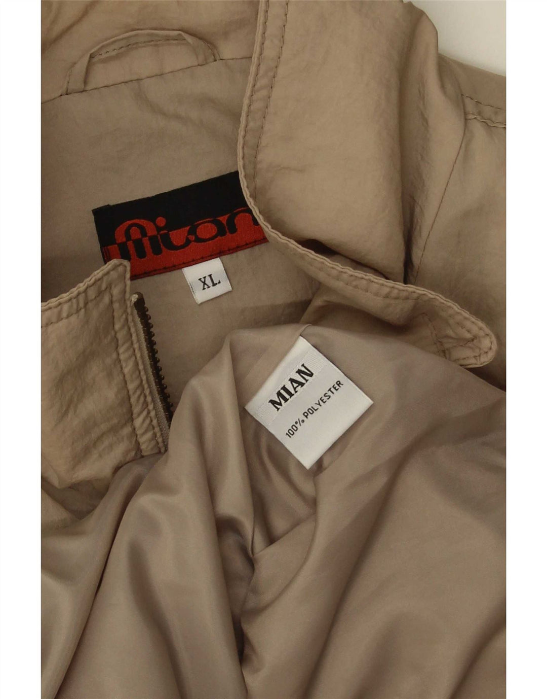 Bomber vintage pentru bărbați UK 42 XL poliester bej