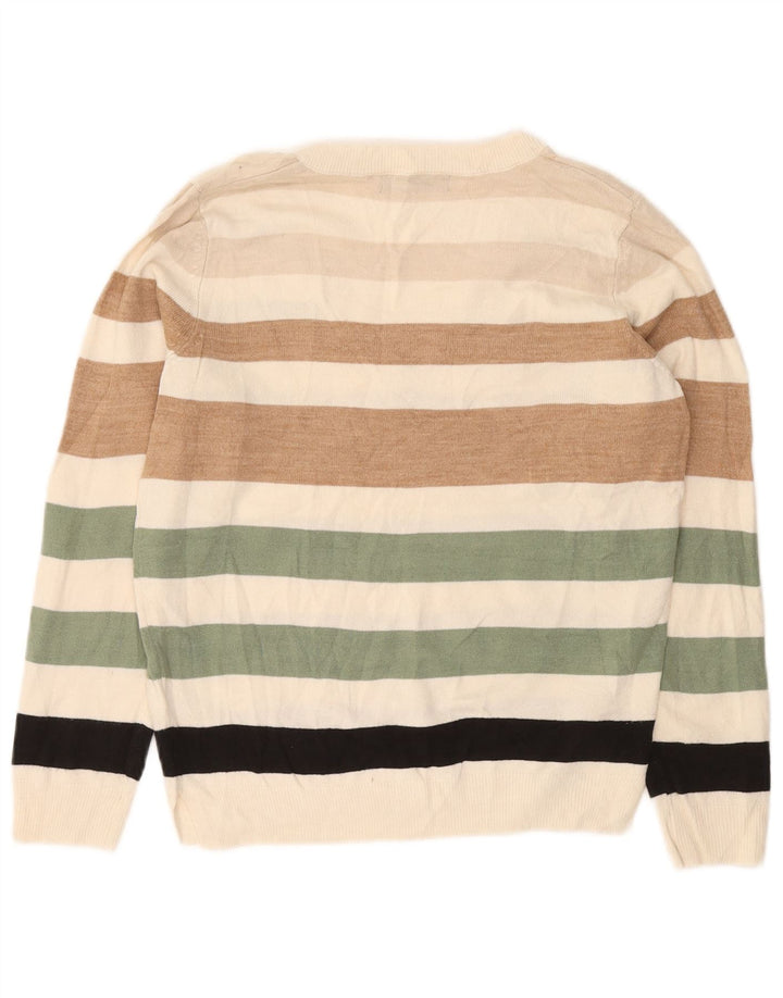 Pulover cu decolteu în V pentru bărbați Marks & Spencer, cu dungi mici, multicolore