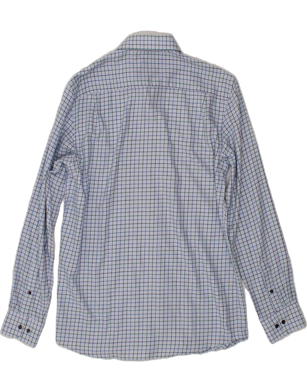 CANDA Mens Regular Fit Shirt Medium Blue Check Cotton Vintage Canda and Second-Hand Canda from Messina Hembry 
