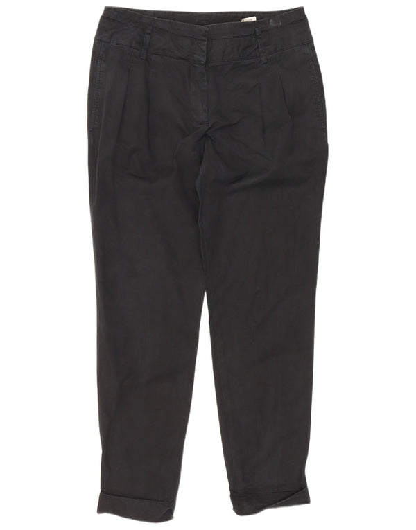 Pantaloni chino conici pentru femei Zara Mediu L28 L27 Bumbac negru