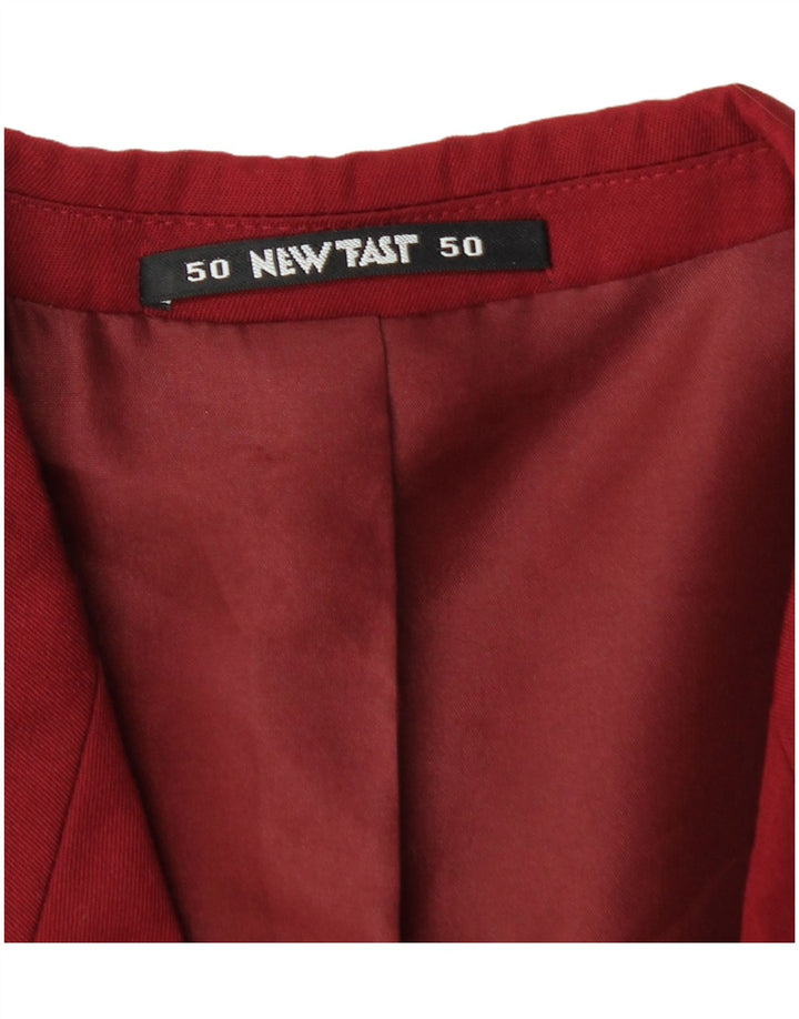 NOU FAST Jachetă pentru bărbați cu două piepturi EU 50 Visiniu mare