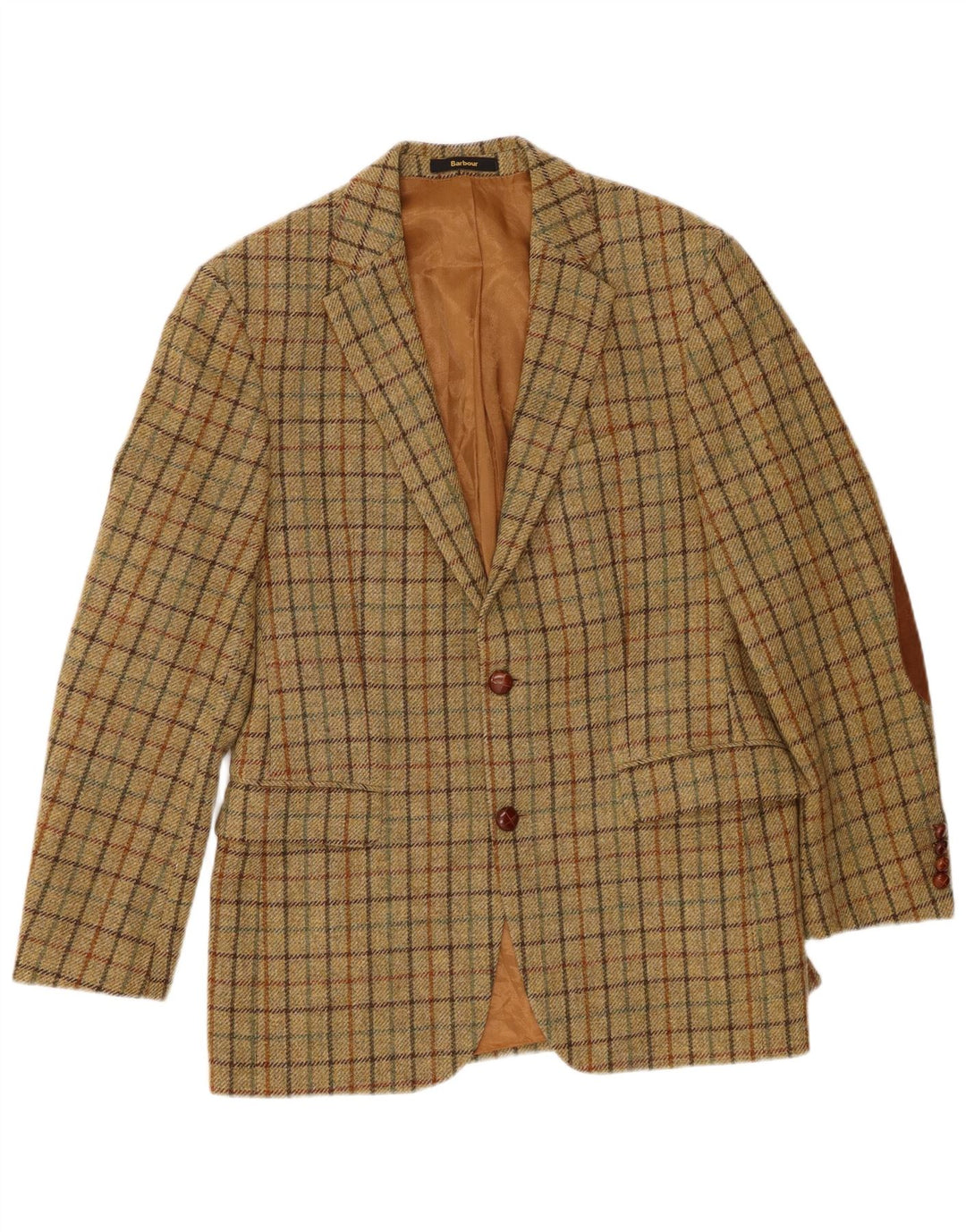Jachetă Barbour pentru bărbați, cu 2 nasturi, EU 48, lână nouă cu carouri, verde mediu