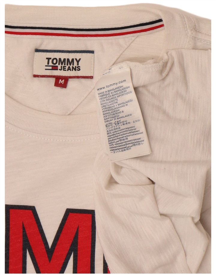 Tricou grafic Tommy Hilfiger pentru bărbați Top mediu alb din bumbac color bloc