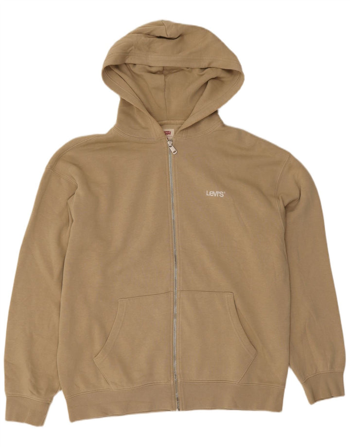 Pulover Levi's Relaxed Fit, cu fermoar, bumbac, bej mediu