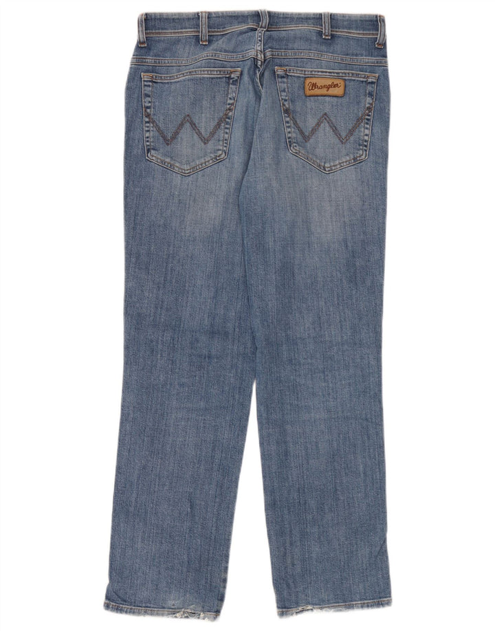 Blugi drepte pentru bărbați Wrangler Texas W34 L30 bumbac albastru