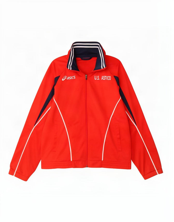 Jachetă de top pentru trening grafic Asics pentru bărbați, XL, roșu, poliester color bloc