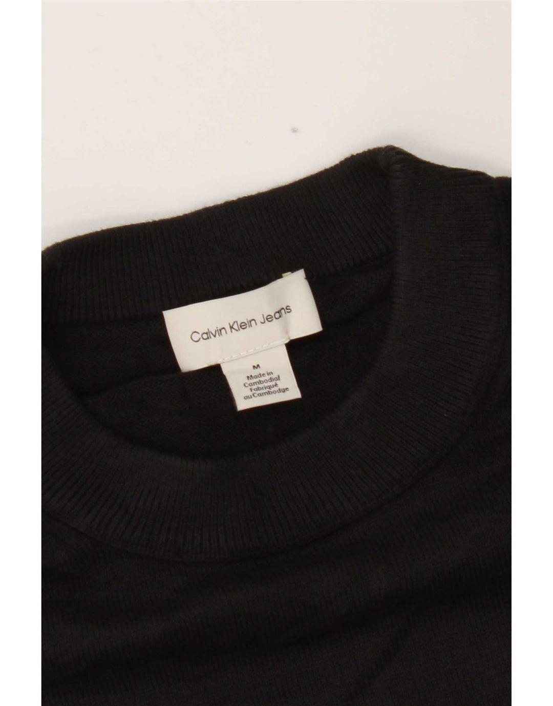 Pulover Calvin Klein Jeans pentru bărbați cu gât crew, negru mediu