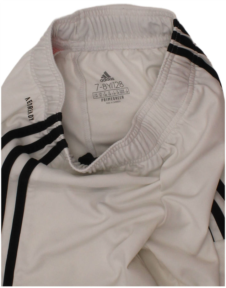 Pantaloni scurți sport Aeroready Adidas pentru băieți 7-8 ani, alb, poliester