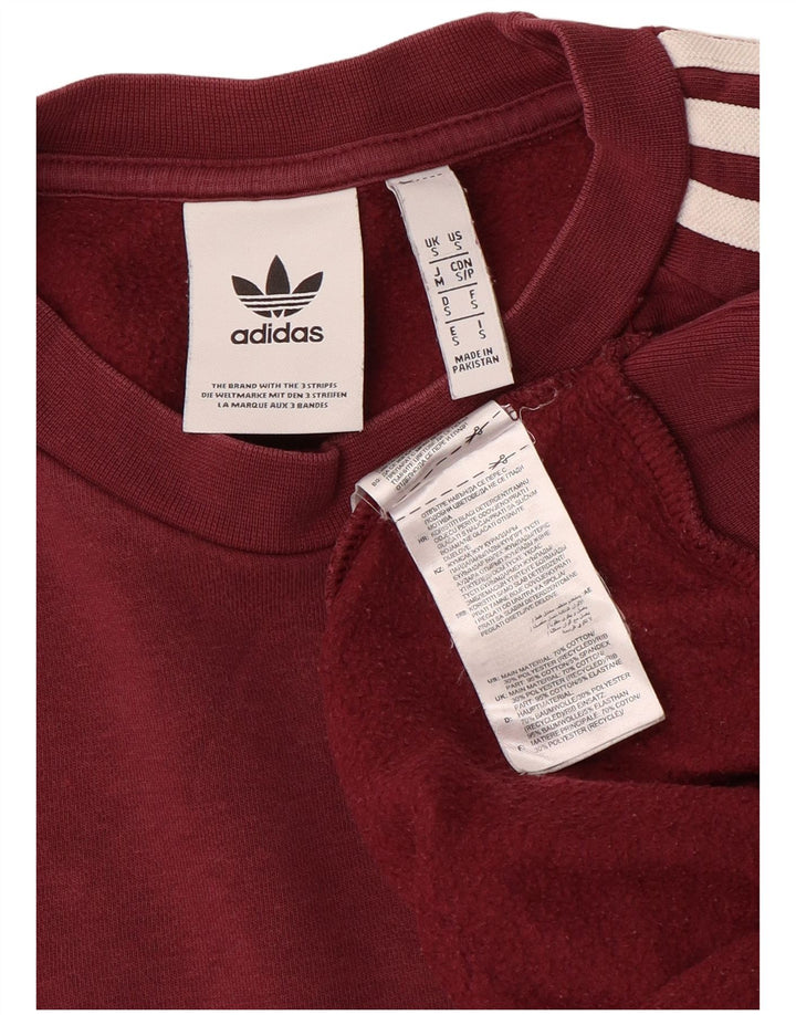 Hanorac pentru bărbați Adidas Jumper mic din bumbac burgundă