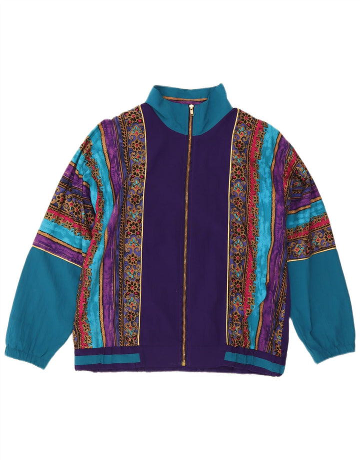 Jachetă de trening vintage pentru femei UK 16, mare, multicoloră