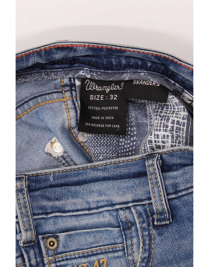 Blugi pentru bărbați Skanders Slim Wrangler W32 L34 Bumbac albastru