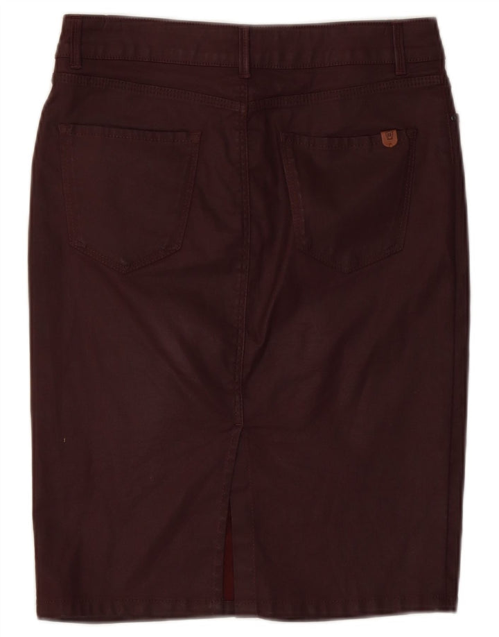 Fusta Creion Femei Massimo Dutti W28 Bumbac Burgundy Mediu