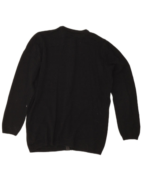 Pulover cardigan pentru femei Marks & Spencer UK 14 Lână de miel neagră mare