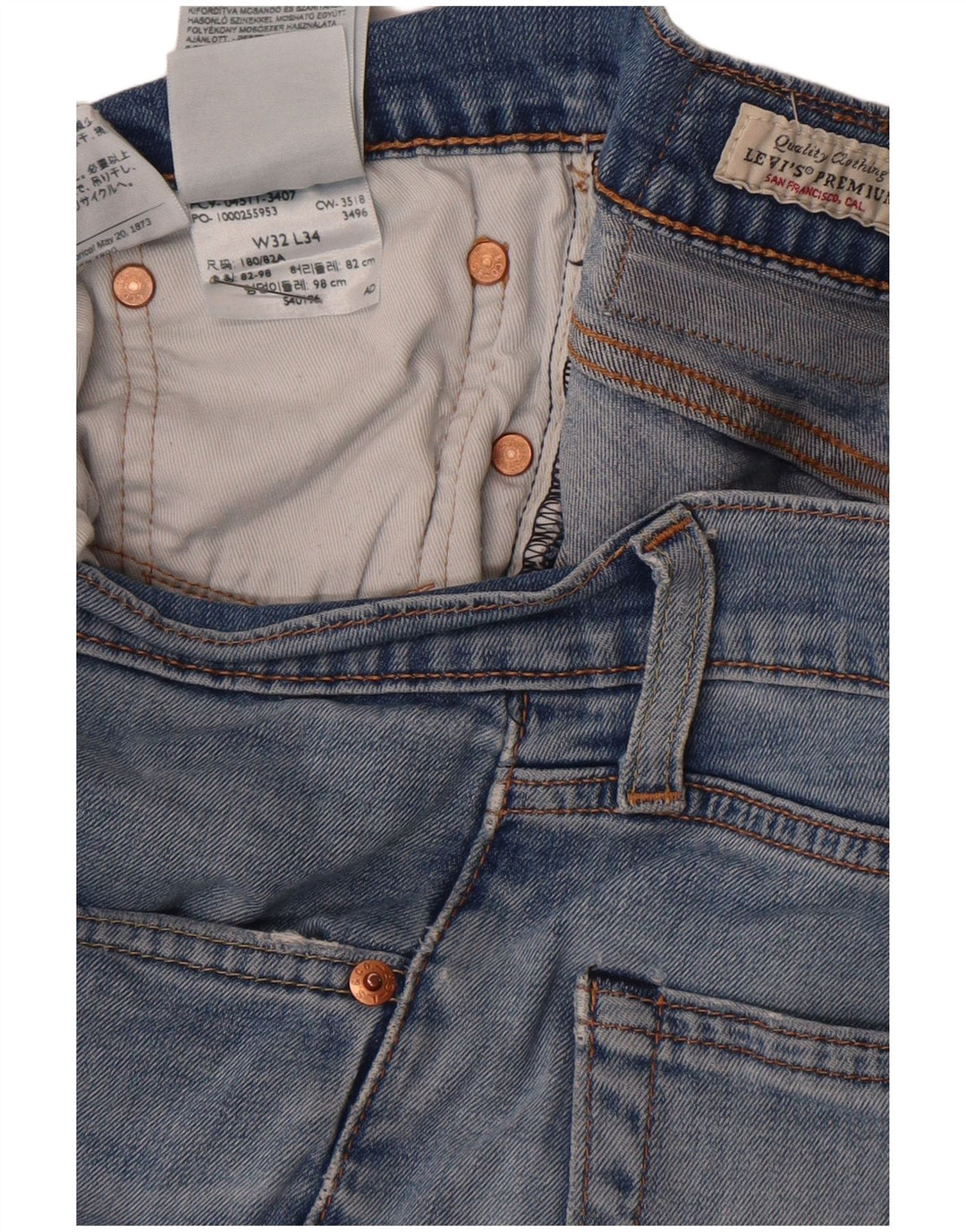 Blugi Levi's 511 Slim pentru bărbați W32 L34 Bumbac albastru