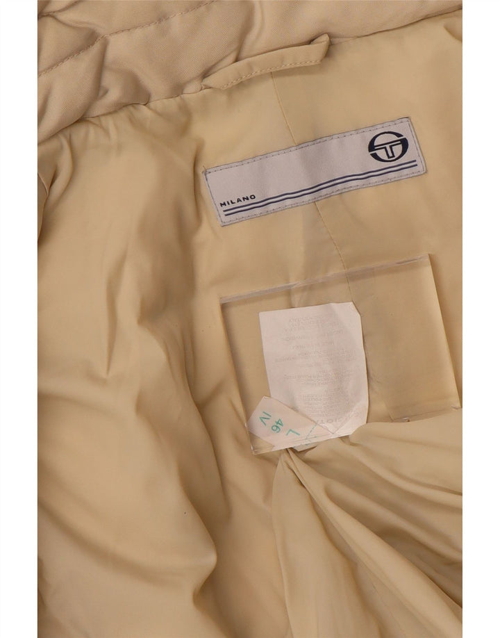 SERGIO TACCHINI Palton căptușit cu glugă pentru femei UK 16 Poliester mare, bej
