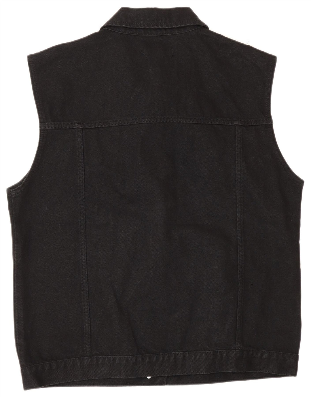Gilet pentru femei Oasis din denim UK 16 mare, negru, bumbac