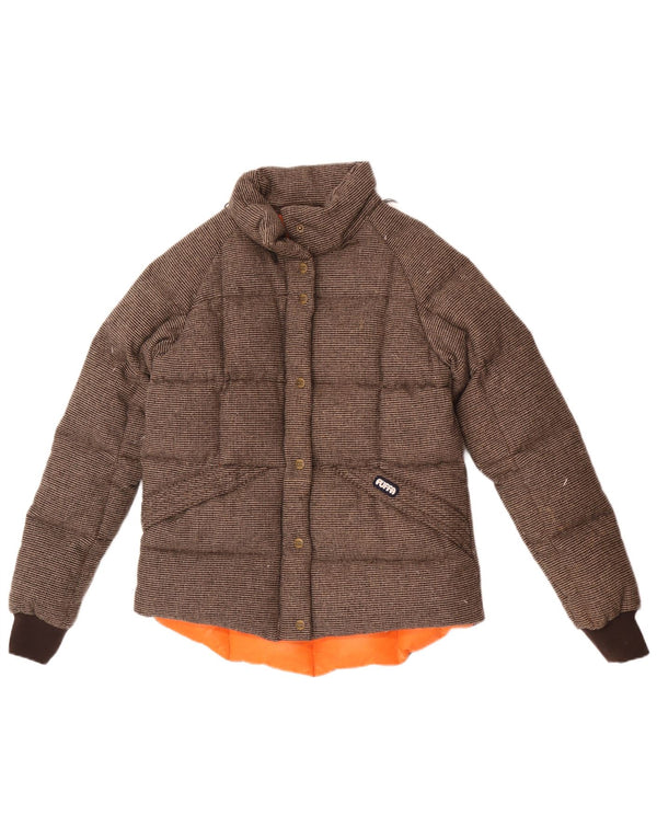 Jachetă căptușită Puffa pentru femei UK 12 Medium Brown Check