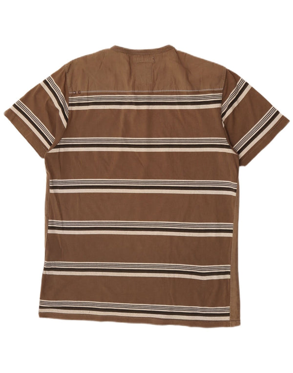 Tricou cu grafic Jack & Jones pentru bărbați Top XL din bumbac cu dungi maro