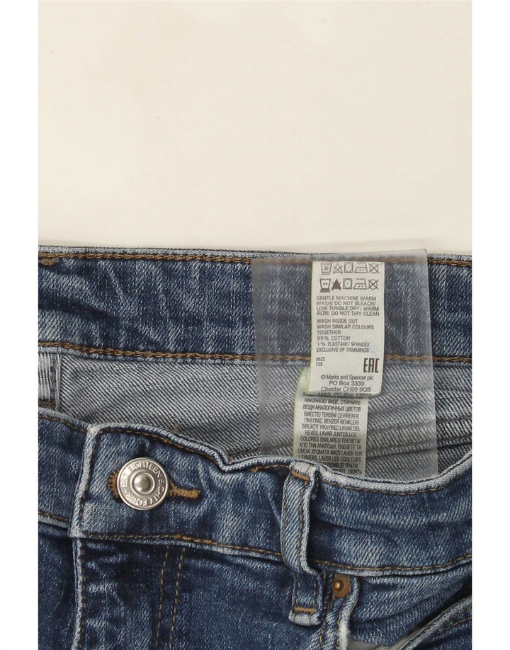 Marks & Spencer Blugi Distressed drepte pentru femei UK 14 Large W34 L30 Blue