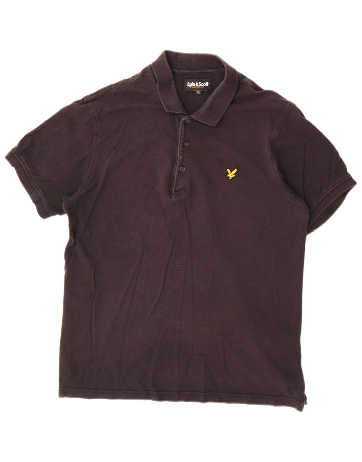 Tricou polo pentru bărbați Lyle & Scott XL, bumbac negru