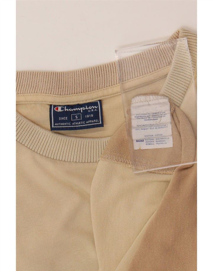 Tricou Bărbați CHAMPION Top mic Bej Colorblock Bumbac