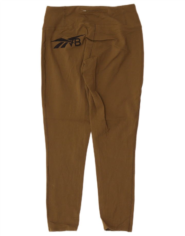 Leggings cu grafică pentru femei REEBOK UK 10 Small Khaki Nylon