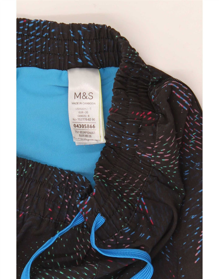 Marks & Spencer Pantaloni scurti sport pentru femei UK 8 Small Black Spot Poliester