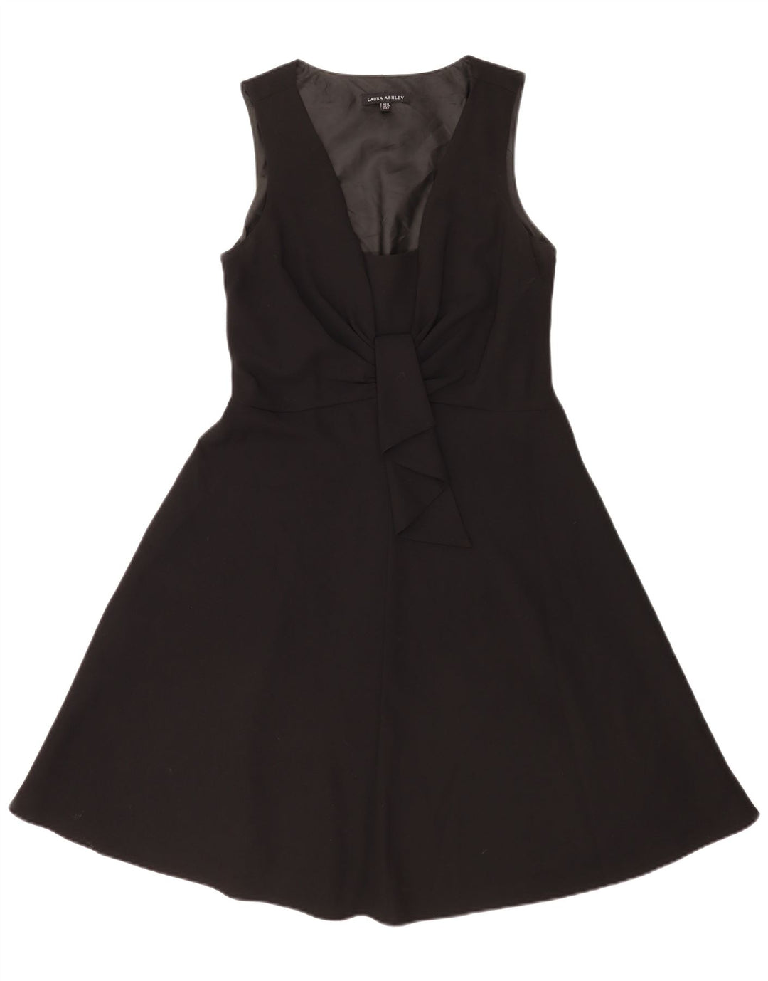 Rochie A-Line fără mâneci pentru femei Laura Ashley UK 12 Poliester mediu negru