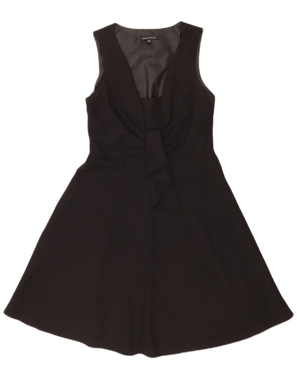 Rochie A-Line fără mâneci pentru femei Laura Ashley UK 12 Poliester mediu negru