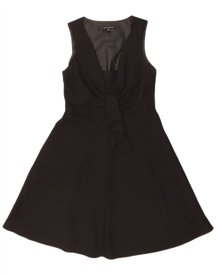 Rochie A-Line fără mâneci pentru femei Laura Ashley UK 12 Poliester mediu negru