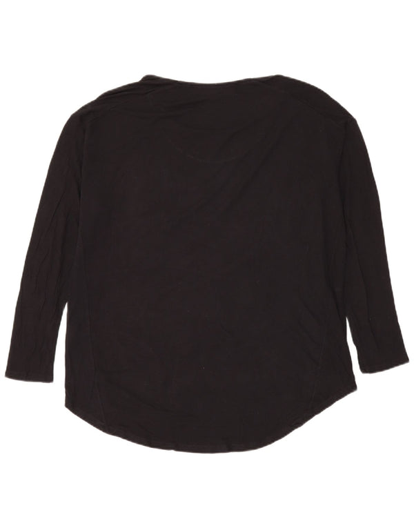 Top pentru femei Desigual cu model abstract cu mânecă lungă UK 20 2XL Negru Modern